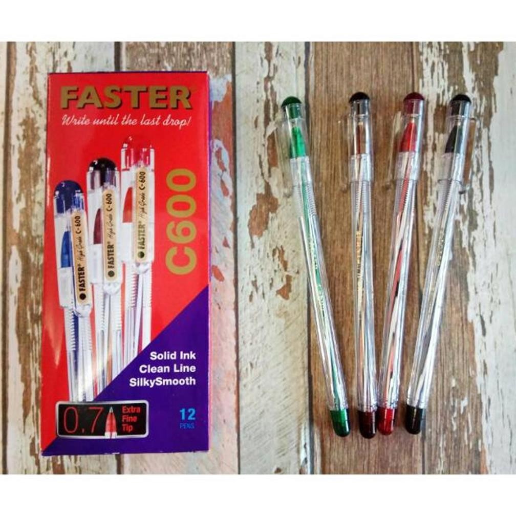 

fsd-34 Pulpen Faster C600 (12 pcs) Berkualitas