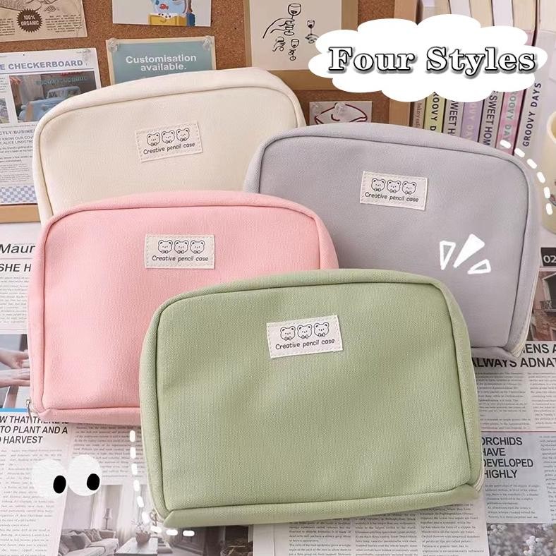 

gh-56 8-Layer Super Large Capacity Pencil Case Kawaii Canvas Pencil Box Pen Pouch Organizer for Girls Back to School Stationery Supplies Murah