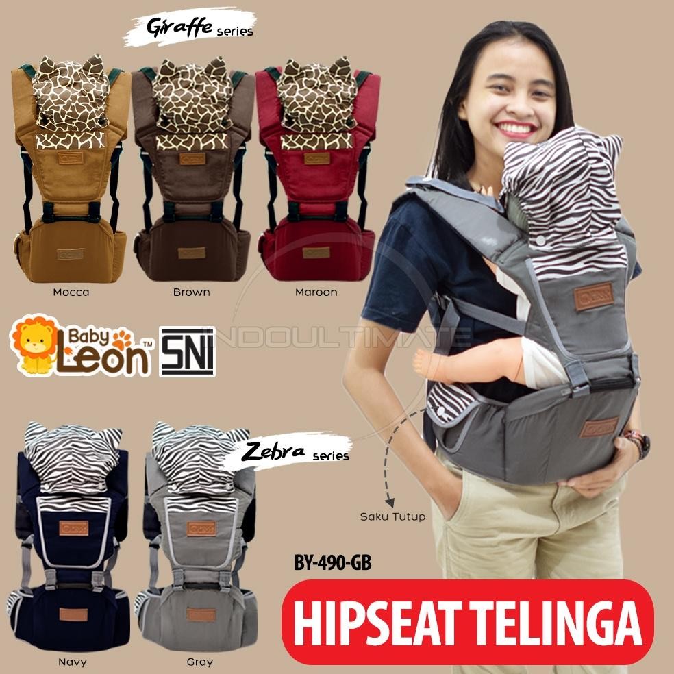 gq-68 BABY LEON 5in1 Way Gendongan Hipseat + Penutup Kepala Baby Carrier Gendongan Duduk Bayi BY-479