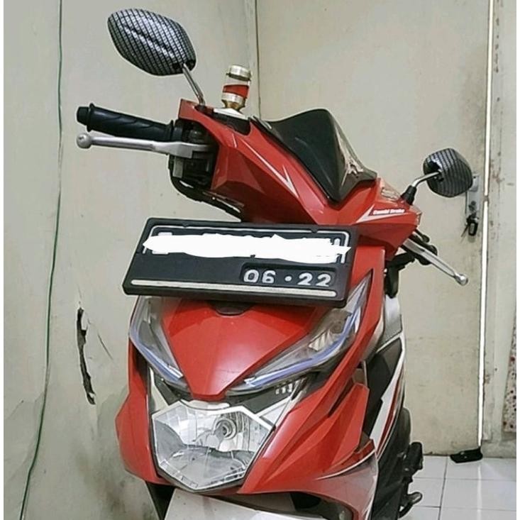 Kekinian Kaca Spion Motor Variasi Spion Mini Carbon Two Tone Import Cocok Untuk Semua Jenis Motor Mi