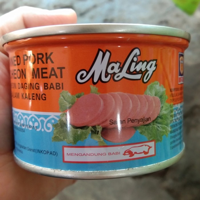 

Maling Canned Pork Luncheon Meat / Daging Babi Kaleng / Ngou Cang Bak