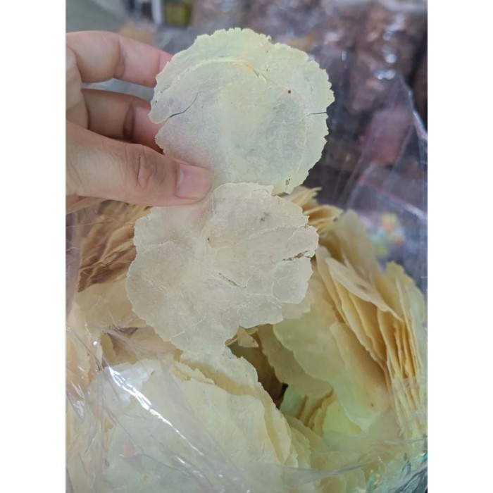 

500G-Kerupuk Emping Tawar Kecil Tipis-Krupuk Belinjo-Emping Mentah