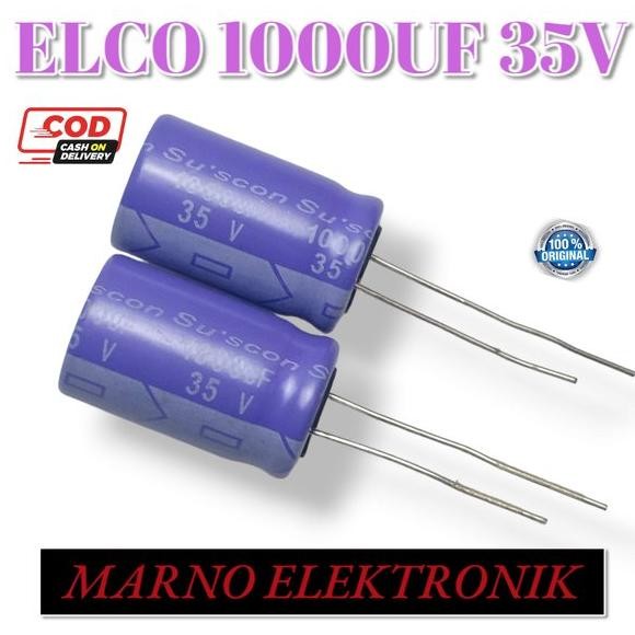 ELCO 1000UF 35V 1000 UF 35 V ASLI ORIGINAL