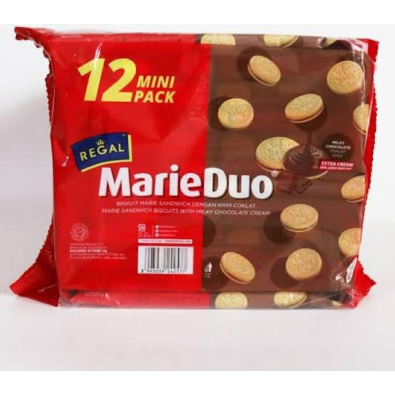 

Regal Marie Duo Rasa Cokelat Per Pak Isi 12Pcs x 20Gr Pengiriman Expedisi