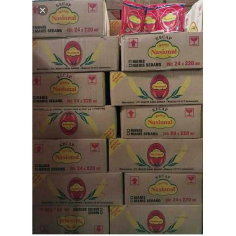 

Kecap manis Nasional Refill 220ml(dus isi 24pcs)