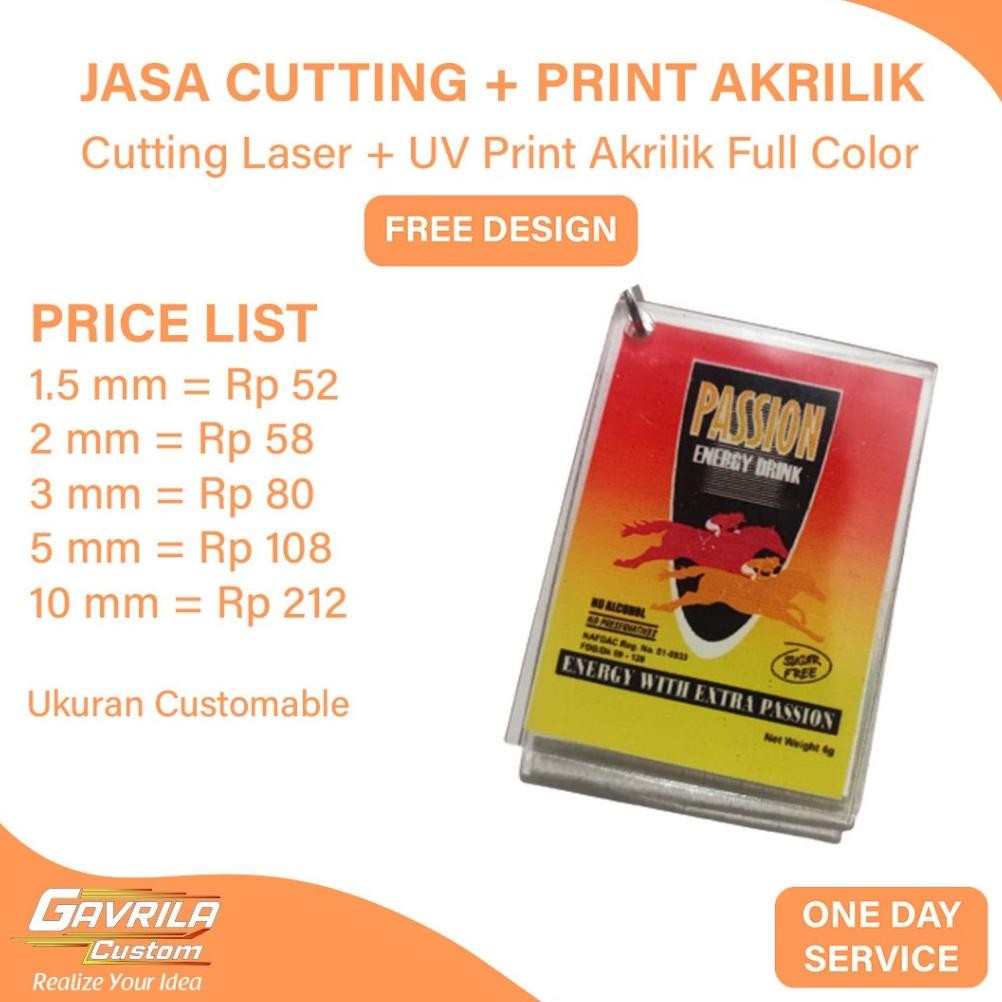 

Acrylic Akrilik Custom Print UV Full Color Cetak Akrilik Transparan