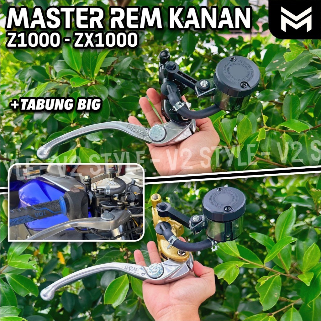 MASTER REM KANAN RADIAL SAMURAI ZX1000 Z1000 SET TABUNG BIG SMOKE TABUNG MINYAK REM DEPAN JUMBO