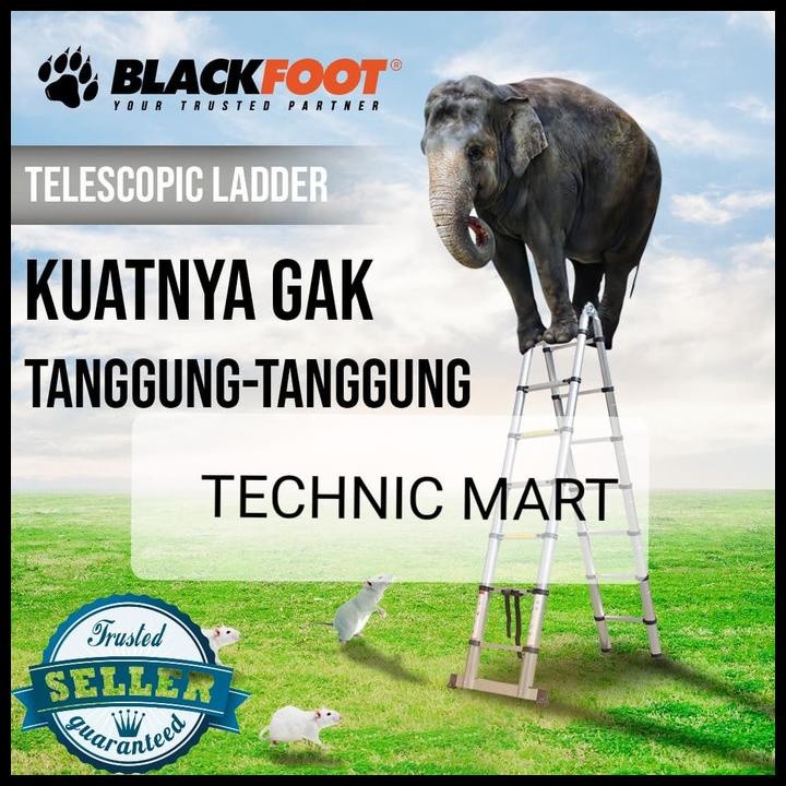 BIG RAMADHAN SALE Tangga Lipat Aluminium Teleskopik 5M/ Double Telescopic Ladder 5 Meter