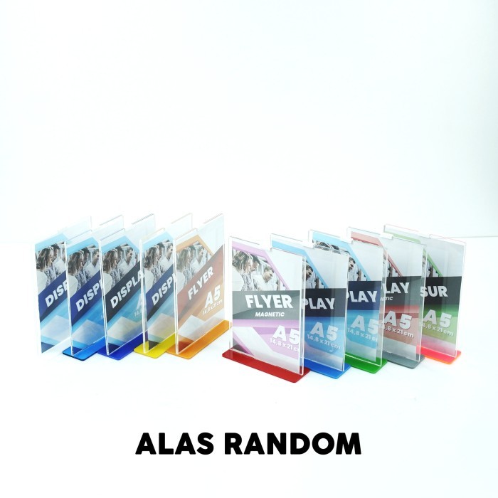 

Grosir Tent Holder I Tempat Brosur I Tent Card Akrilik Display A5 - Alas Wrn Random Potrait Keren