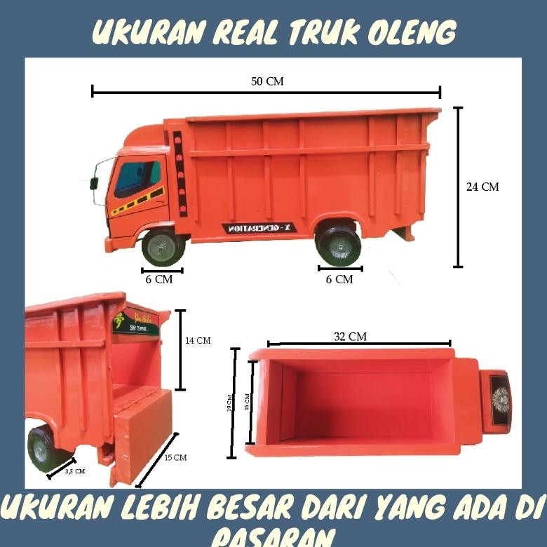 Truk Oleng Kayu Terpal Murah Jumbo Miniatur Truk Miniatur Truck Miniatur Trek Miniatur Truk Oleng Ha