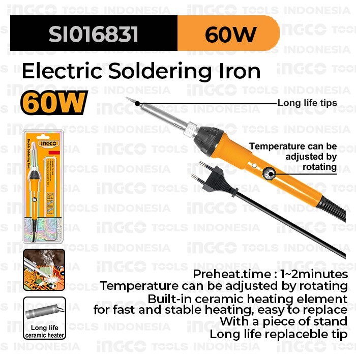 ELECTRIC SOLDER IRON (60W) INGCO SI016831 ALAT PATRI LISTRIK 220V