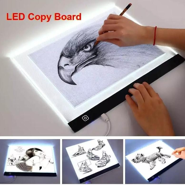 

COD A3/A4 LED Drawing Tracing Board Stensil Board Papan Jiplak Gambar LED Anak & Dewasa Copy Board Papan LED Light Pad Ultra Slim Original