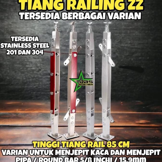 Tiang Ralling Stainless 304 Pipa 5/8" Inchi | Material