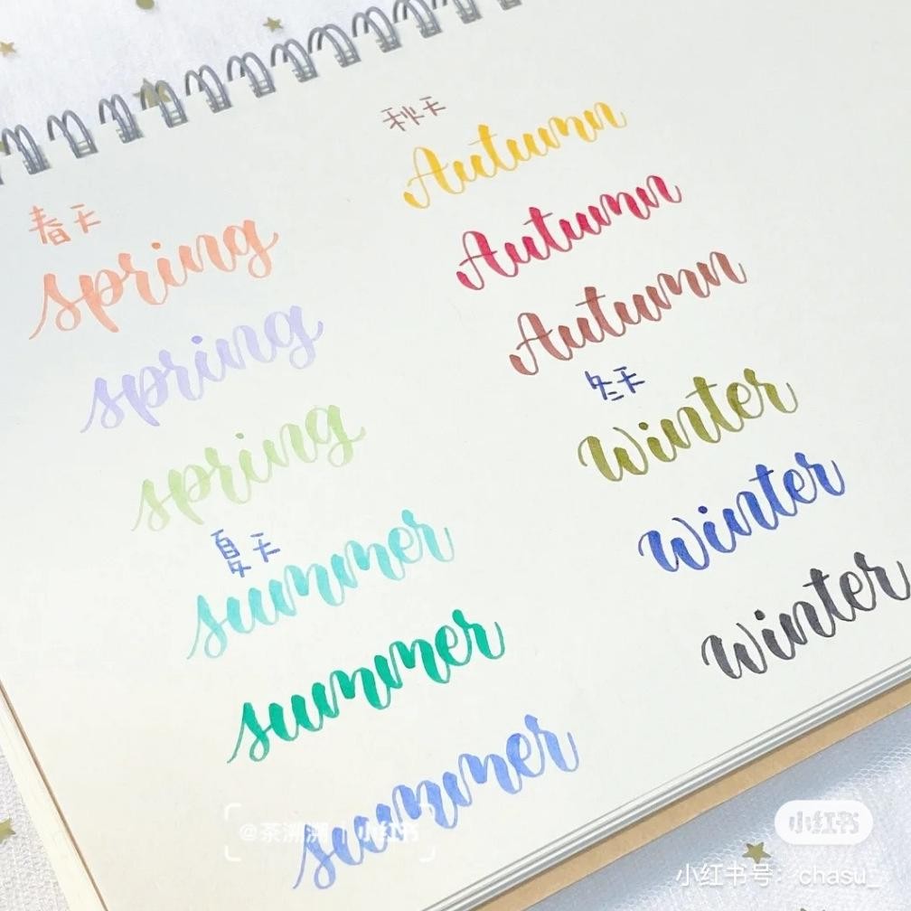 

io-98 Winzige Set 3 & 12 Soft Brush Pen Set Aesthetic Brush Lettering Calligraphy Pen Brush Marker Pena Kuas Warna Pulpen Pena Kaligrafi Coloring Markers Premium