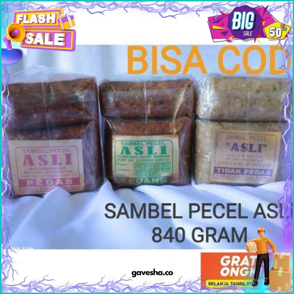 

Sambel Pecel Asli Blitar 840 Gram Cod