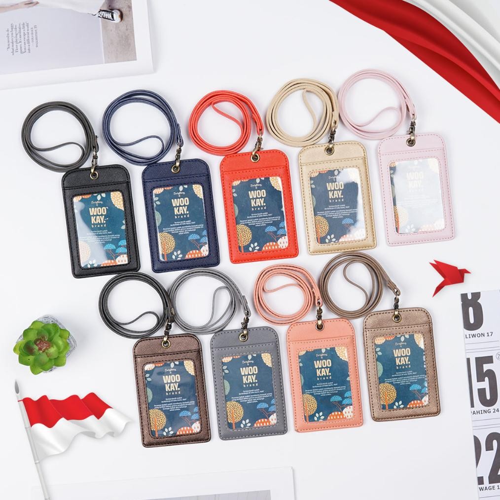

Kekinian Premium Name Tag Holder/Id Card Holder/Gantungan Id Card Costum Logo & Nama Baru