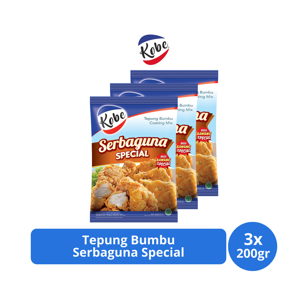 

Kobe Tepung Bumbu Serbaguna Special 200gr x 3 pcs