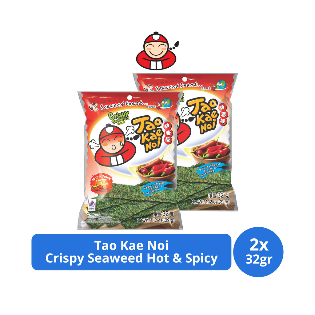 

Tao Kae Noi Crispy Seaweed Hot & Spicy 32gr x 2 pcs