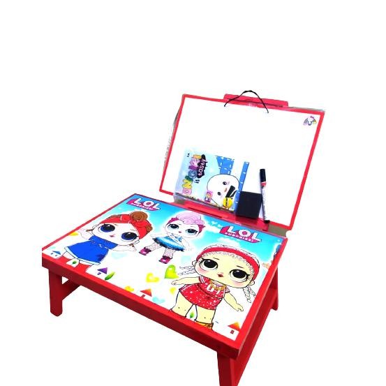 

Special Promo 1set alat tulis anak/meja belajar lipat plus papan tulis penyangga/satu set papan tulis penyanggah lengkap dengan meja belajar karakter bonus buku pensil penghapus dan serutan/paket murah meja belajar anak plus papan tulis bisa di hapus Sale