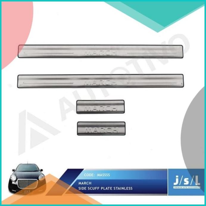 Sillplate Samping Nissan March Stainless Pijakan Kaki Samping 140BZ4