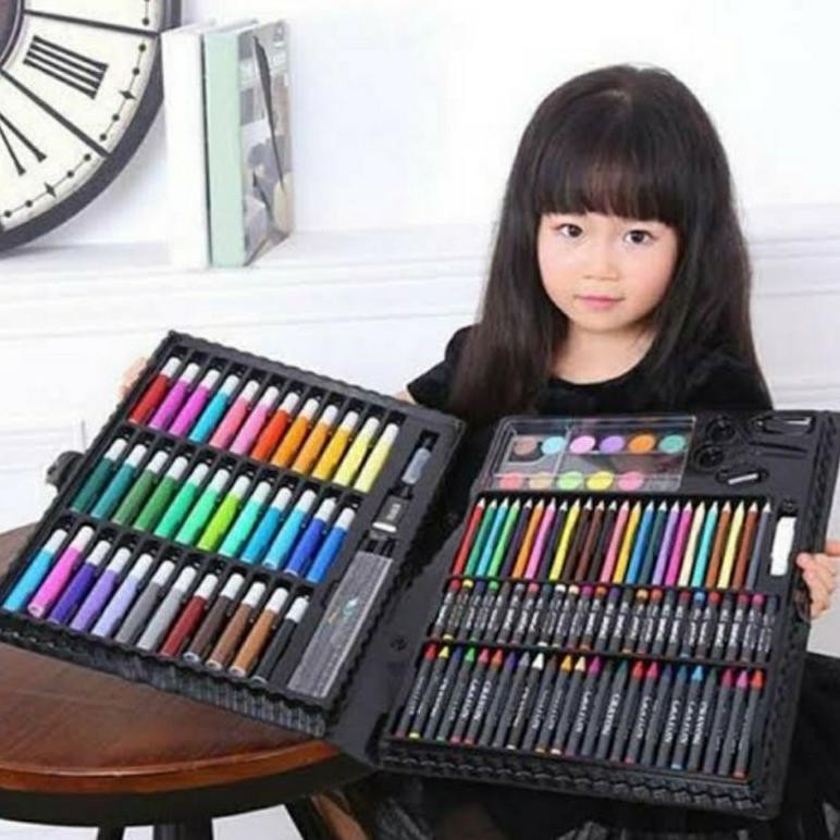 

ew-45 pensil warna dan crayon set isi 150 dan 208 pcs - alat tulis anak Termurah