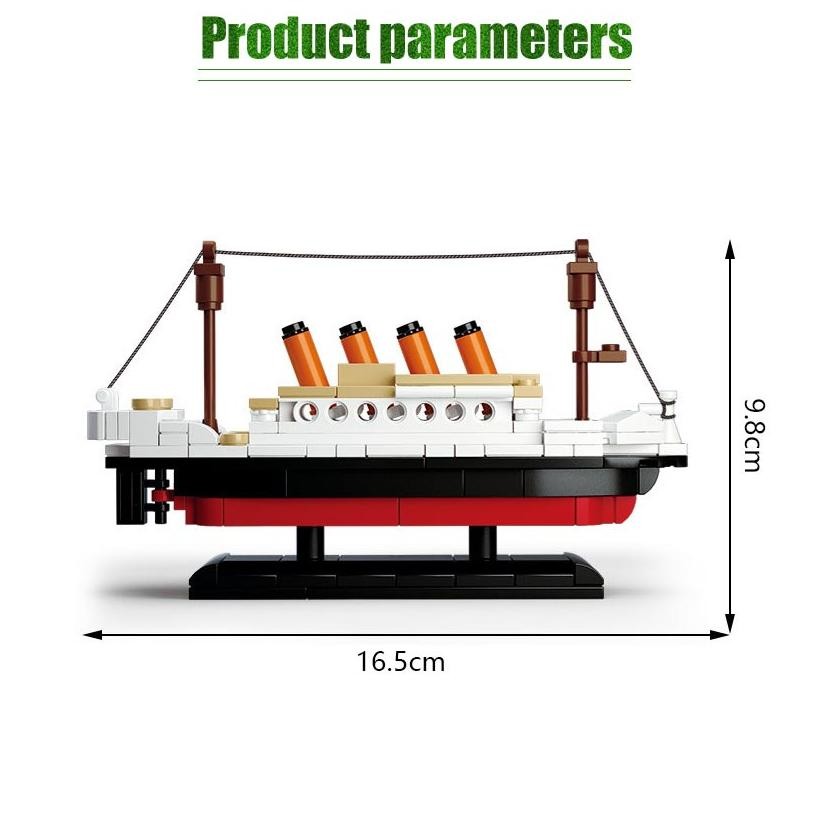 Mainan Balok Kapal Titanic 3D Puzzle Block Brick DIY Mainan / Bricks Kapal Titanic Perahu