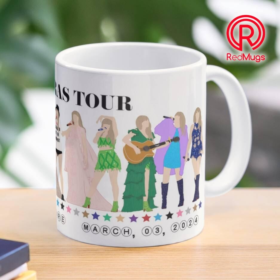 Mug Custom Taylor Swift Eras Tour Singapore Night 2 Outfits