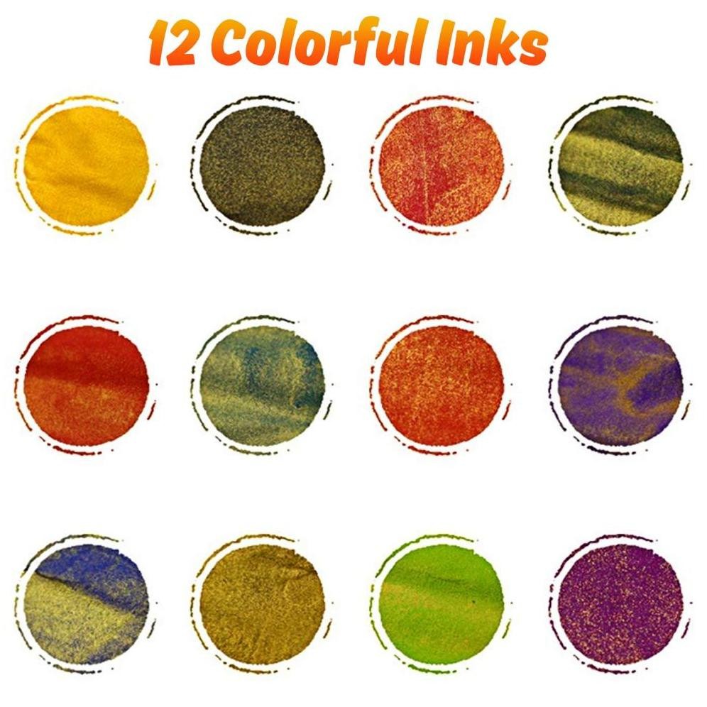 

MMA-1318 Glass Dip Calligraphy Pen Set Dengan 12 Ink Kaca Calligraphy Set Sale
