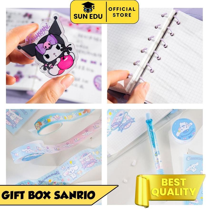 

QV21 6 in 1 gift set ORI journal box sanrio/ High quality hampers party kuromi Viral