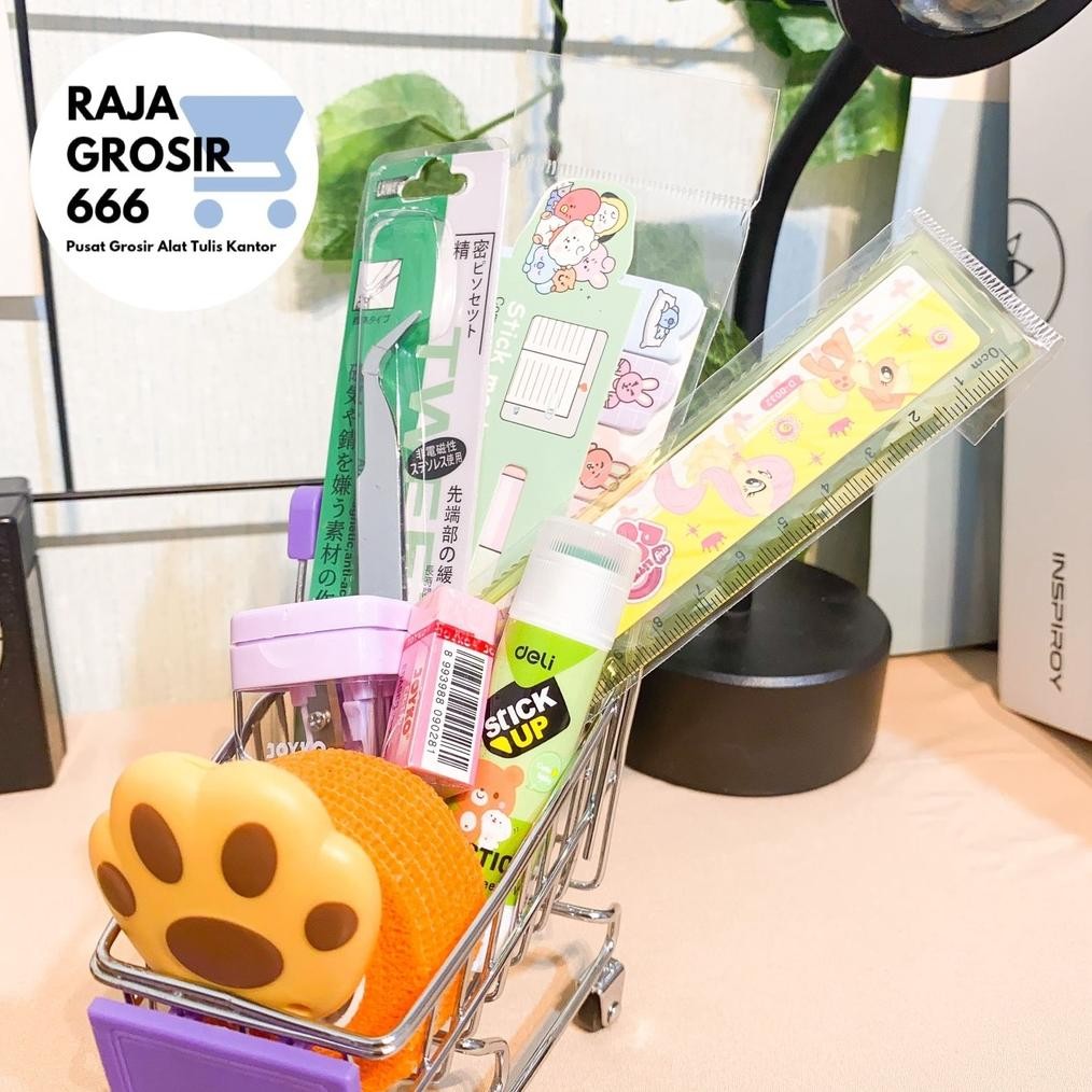 

fx-2 Pouch Set alat tulis sticker pensil gantungan kunci pulpen pena pensil penggaris sekolah sticky notes penjepit sticker cutter mini finger protector Murah