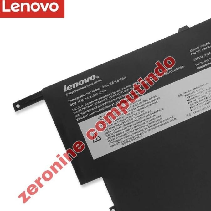 Baterai Battery Lenovo Thinkpad X1 Carbon Gen 2 45N1071 Tahun 2014