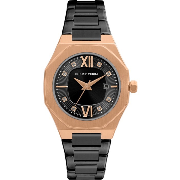 Jam Tangan CHRIST VERRA CHRIST VERRA Wanita Original CV 917874L-18 BLK