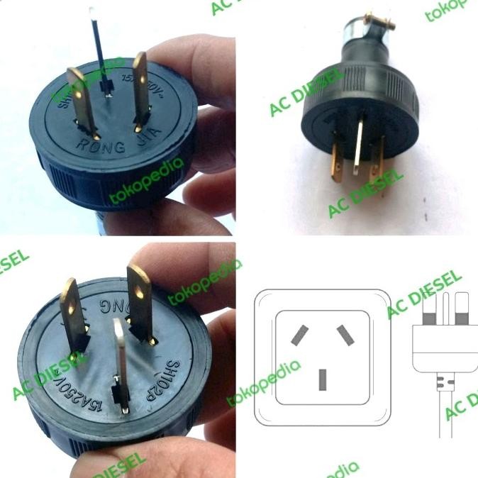 #####] Steker genset segala merk genset kaki 3 (model miring)