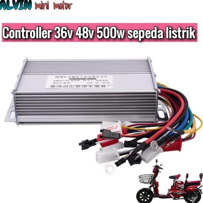 Kontroler 36V 48V 500W Sepeda Listrik Bldc Controller Maju Mundur Original