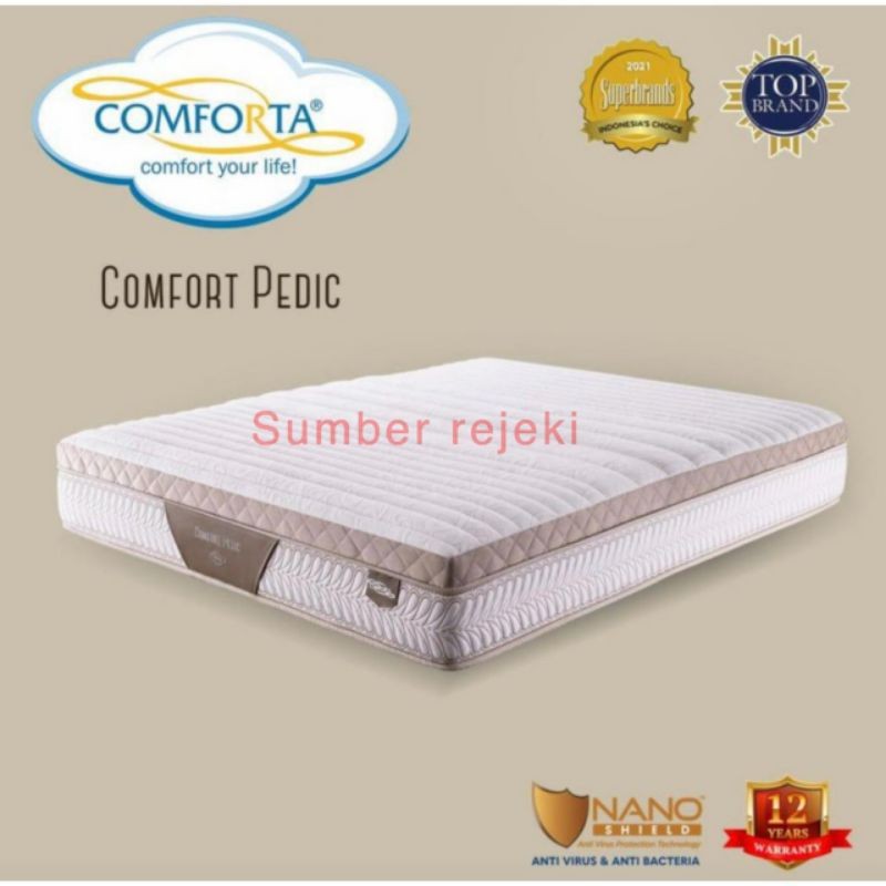comforta comfort pedic 100 x 200 matras springbed 100 kasur spring bed 100x200