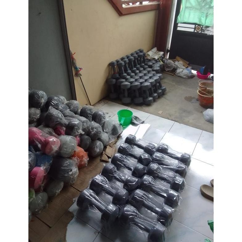 Kualitas Tertinggi Barbel Fitnes 4Kg / Barbel Plastik 4Kg/ Barbel Senam 4Kg /Barbel Fitnes Murah 4Kg