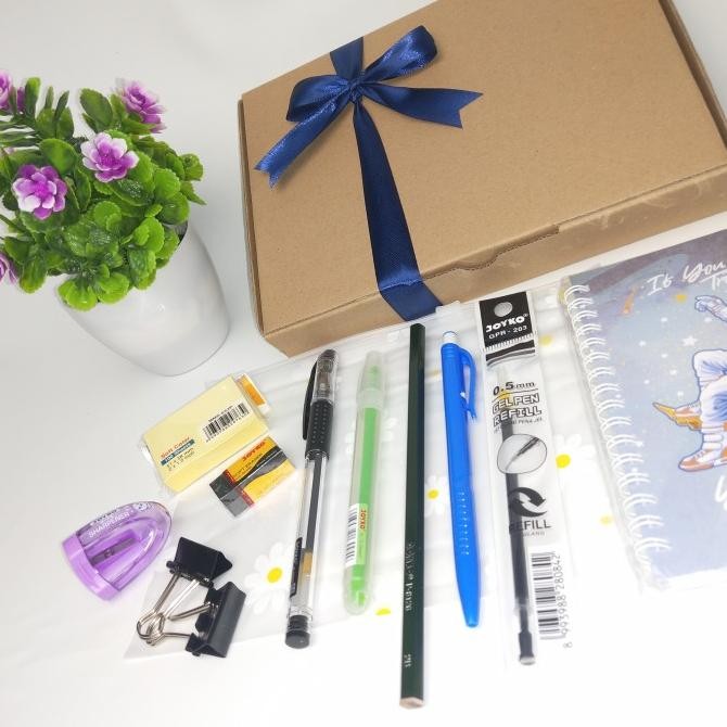 

lij-56 Paket Alat Tulis Set Anak Sekolah Souvenir Kantor Paket Atk 2 Premium
