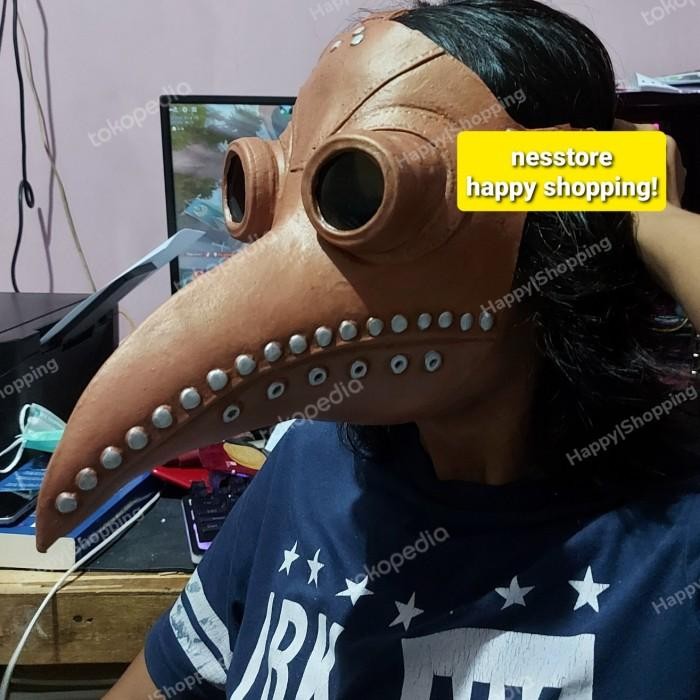 Topeng Burung Latex Plague Bird Doctor Halloween Mask