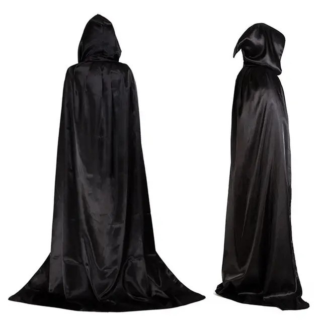 ```````] Halloween Cosplay / Jubah Cosplay Death Jubah Hitam Penutup Kepala