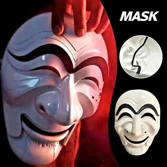 .........] Topeng money heist korea salvador dali korea mask kostum halloween