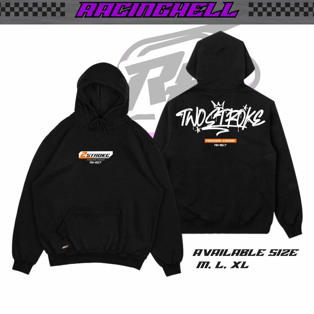 Promo Jaket Hodie Motor Balap Racinghell 2 Stroke Premium Series Pria Wanita Jumper Hoodie Distro Ra