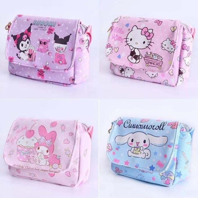 TAS SELEMPANG SLING BAG CINNAMOROLL MELODY KUROMI HELLO KITTY SANRIO TAS KUROMI HELLO KITTY MELODY S