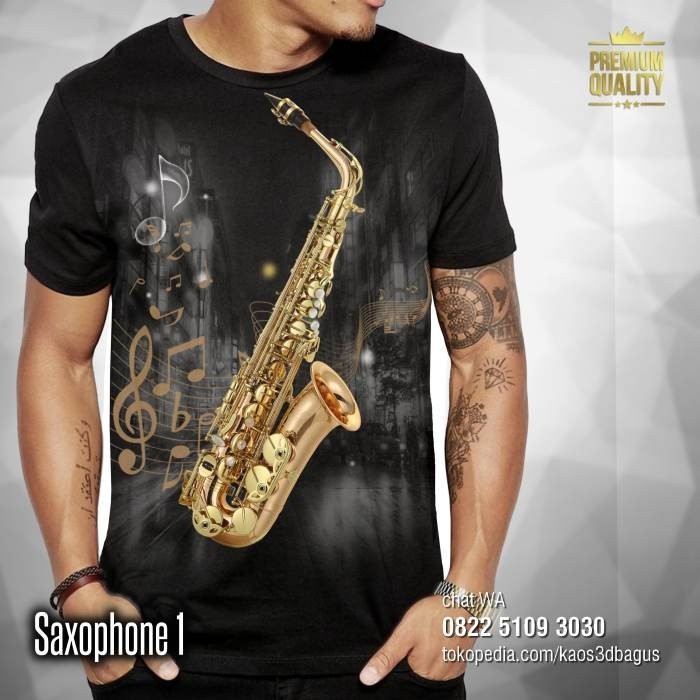 TERBAIK KAOS SAXOPHONE Kaos ALAT MUSIK Kaos Musik Jazz