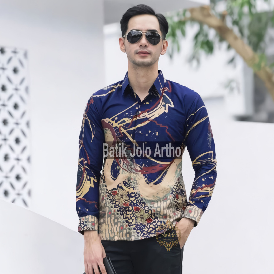 Lameja Remaja Pria Formal Kerja 2024 Mura Kemeja Batik Kondangan Kemejja Fashion Terbaru Bj Kancing 
