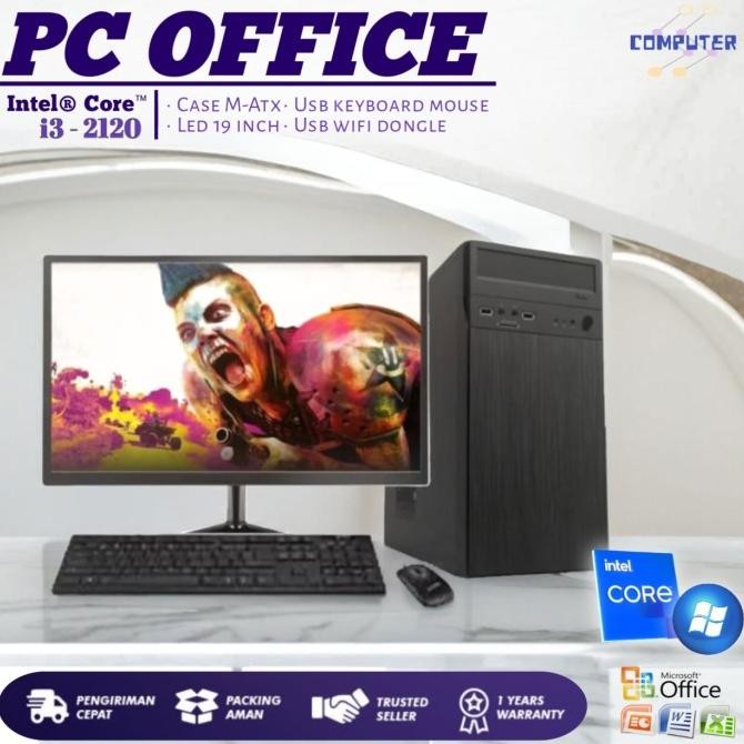 Paket PC Komputer Rakitan 1 set Lengkap core i3-2120