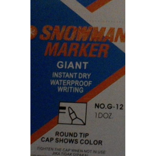 

Spidol Snowman Permanen G12 Hitam 1 Kotak Isi 12 Pcs