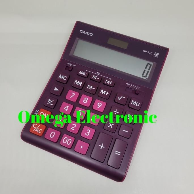 

er-56 Casio GR-12C - Calculator Desktop Stylish Warna Warni 12 Digits GR 12C Viral