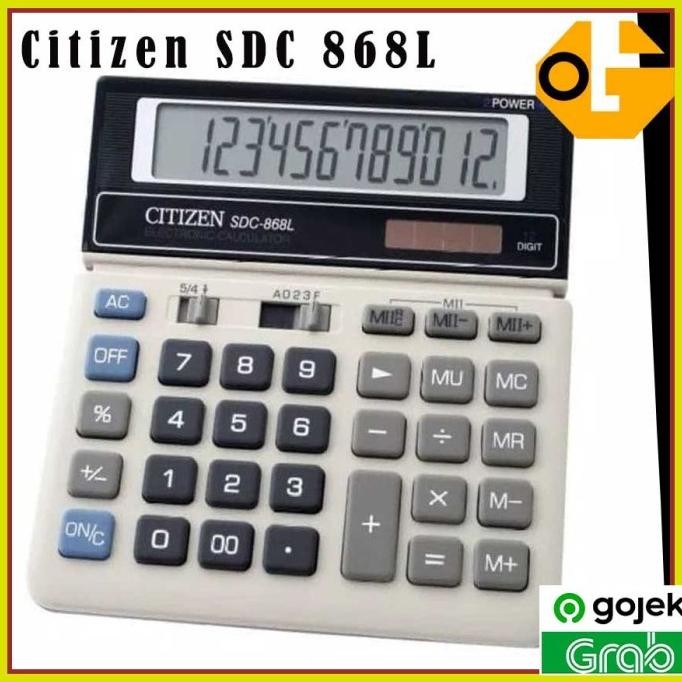 

sa-324 Kalkulator Citizen SDC 868 L / Calculator Citizen 12 Digit 868 L Murah