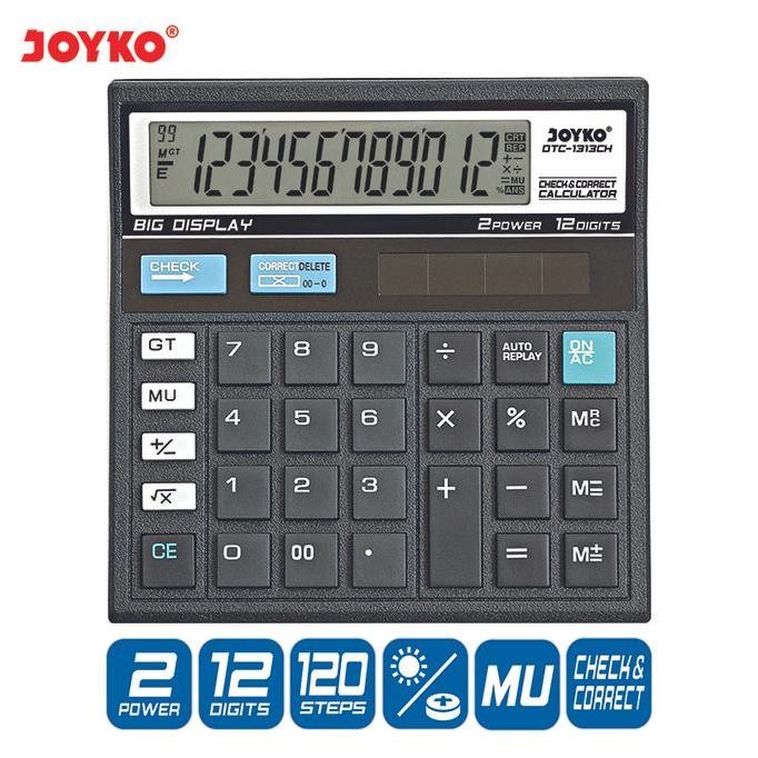 

tru-63 Joyko Calculator 12 Digits / Kalkulator DTC-1313CH Termurah