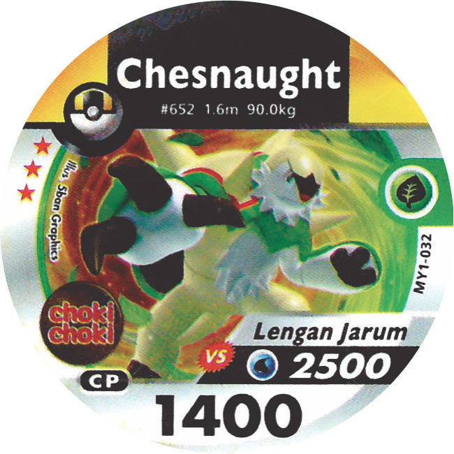 Kartu Pokemon Medalion Choki Choki Chesnaught